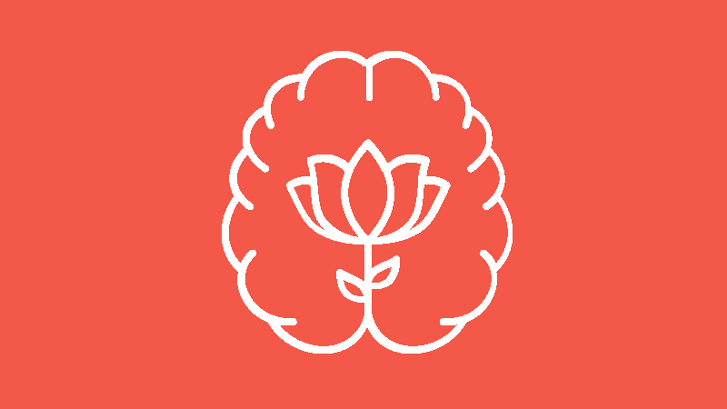 Vector graphic of a flower inside of a brain_focus areas